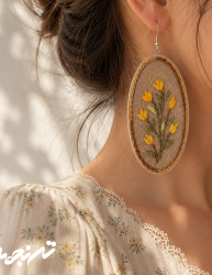 گوشواره های بیضی نمدی