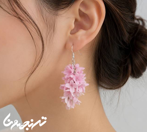 گوشواره خمیری یاس گوشواره خمیری یاس