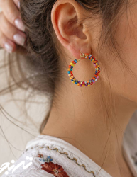 گوشواره گرد منجوقی